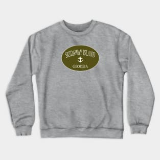 Skidaway Island Georgia Sea Islands Anchor Green Crewneck Sweatshirt